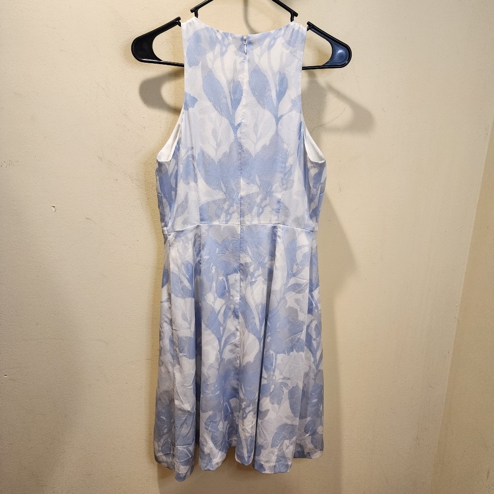 BANANA REPUBLIC Light Blue Lightweight Floral Sleeveless Formal  Dress S - Picture 6 of 11